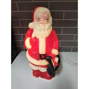 Empire Plastic Santa Claus Blow Mold 13 Inch with cord 1968 Vintage